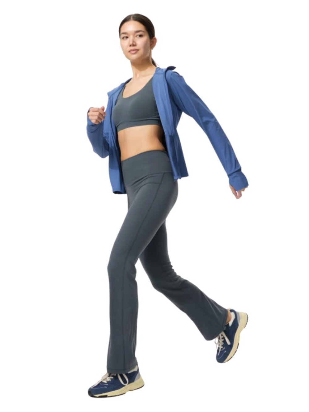 Uniqlo Dark Grey Ultra Stretch Active Flare Leggings - Size S/M